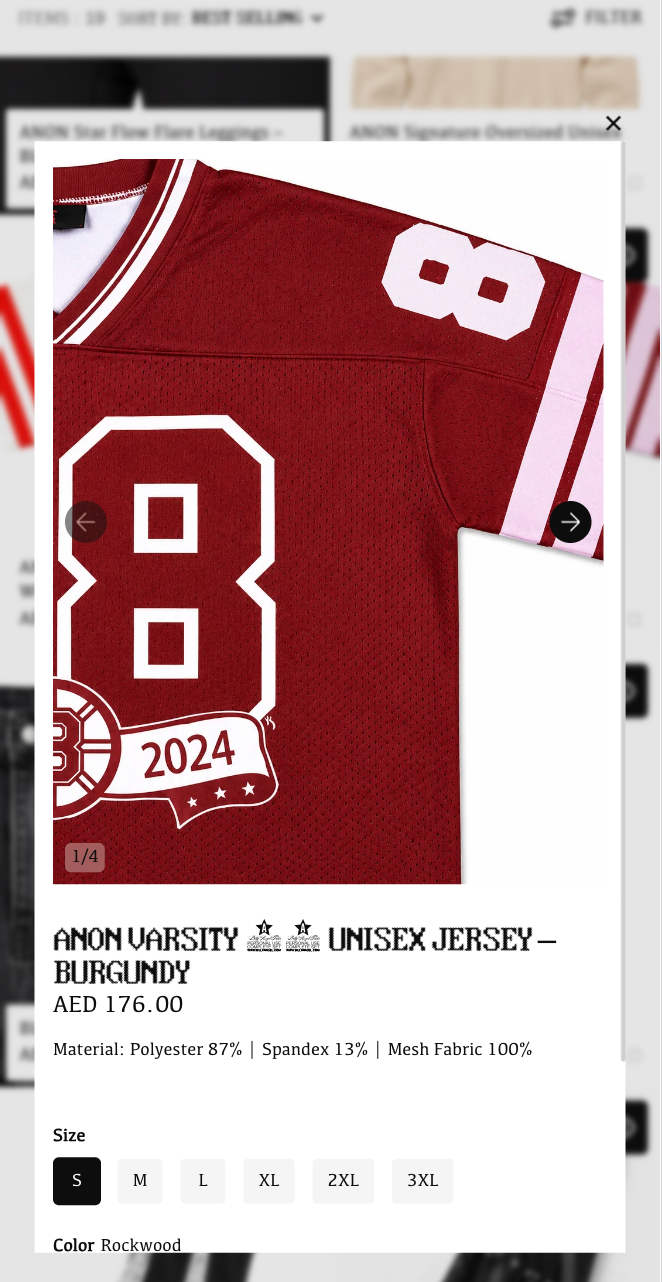 Quick view on the Anon store