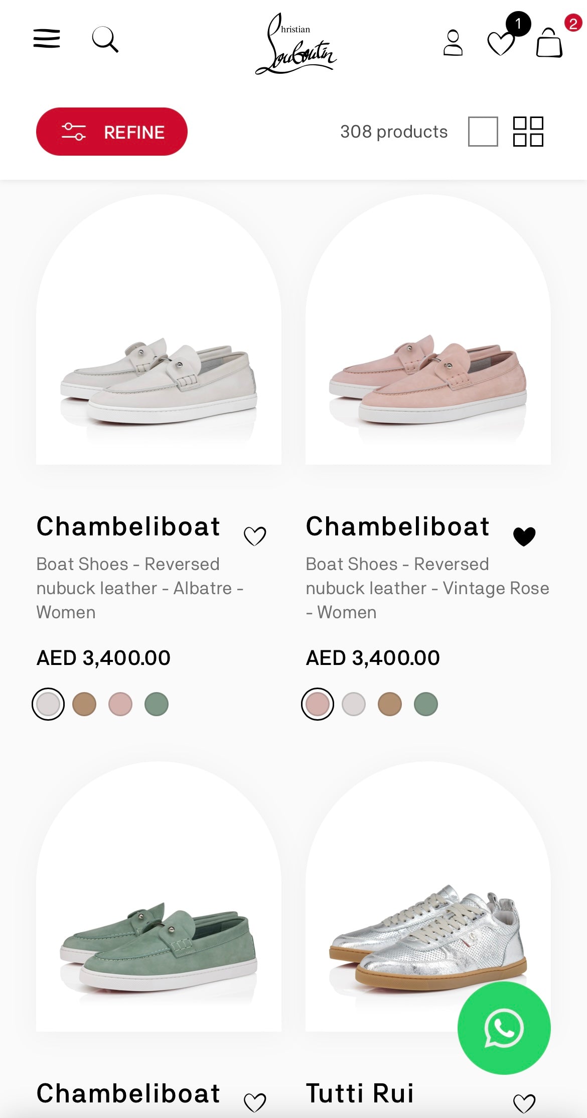 A custom product listing page