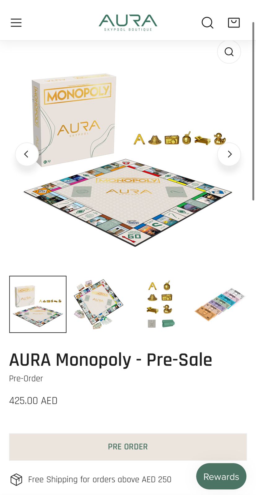 Aura Skypool Boutique Pre-order on the Shopify store